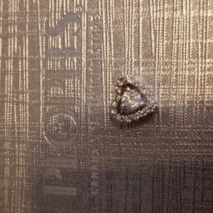 14k white gold 1 carat diamond heart pendant